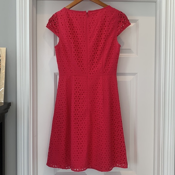 J crew pink laser cut cap sleeve dress size 2 - Picture 5 of 8